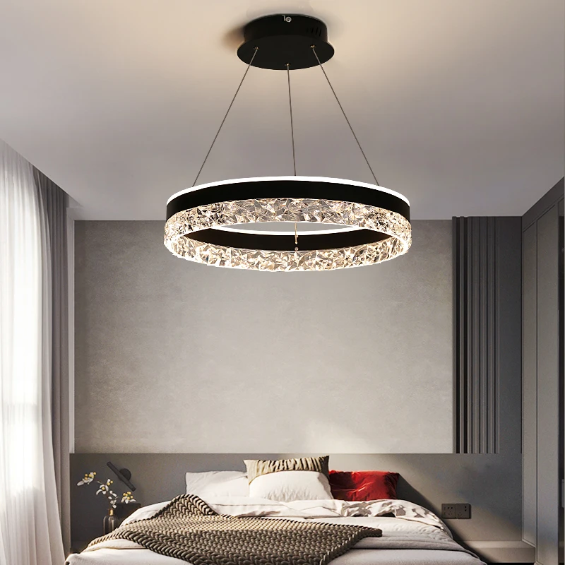 Interior Design Kitchen Modern - ضوء قلادة LED كريستالي فاخر حديث