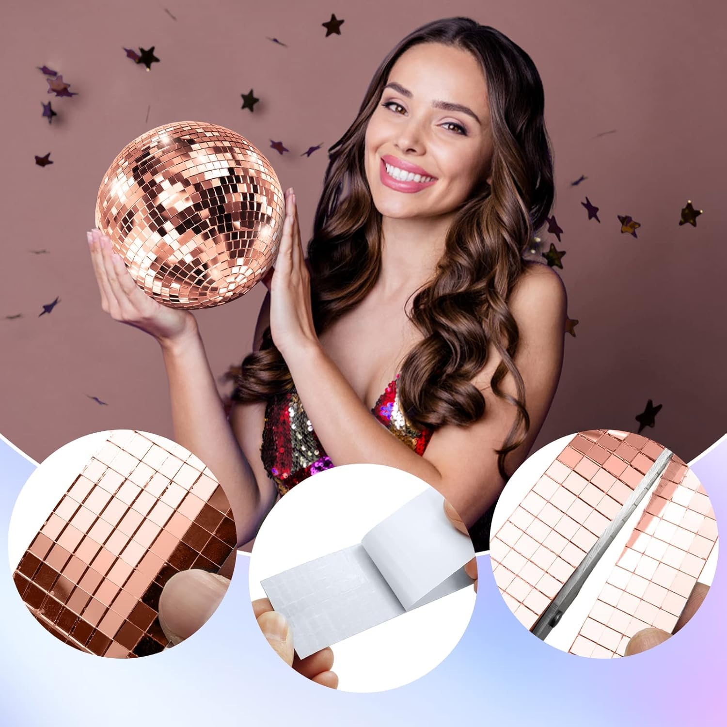 ملصق مرآة فسيفساء زجاجي ذاتي ا - مراجعة Interior Design Years Of School وسعره
