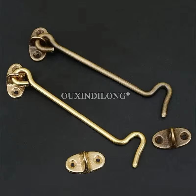 8 قطع من خطافات القفل العتيقة  - مراجعة Antique Brass Hook وسعره