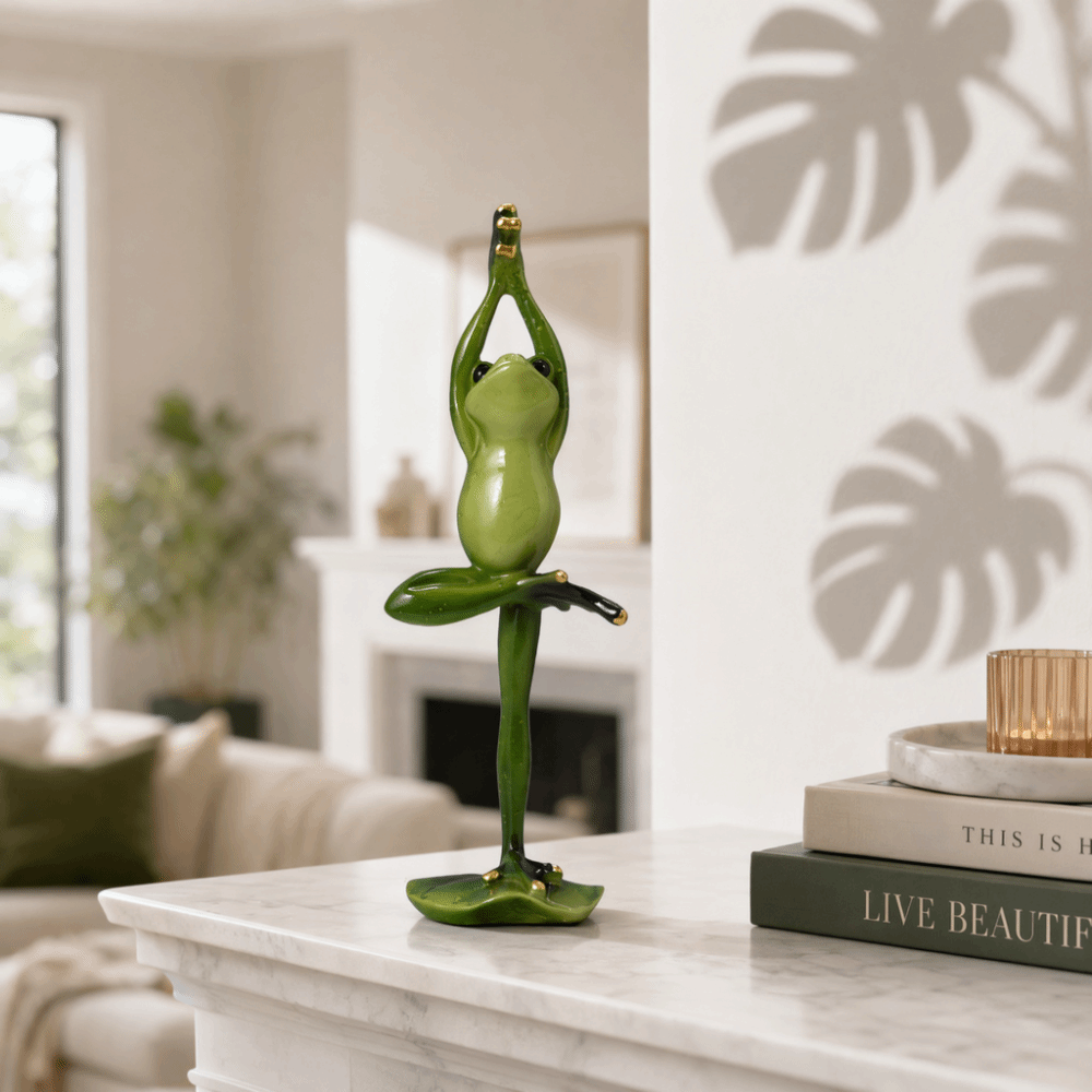 تمثال ضفدع من الراتنج بوضعيات  - مراجعة Interior Design Texture وسعره