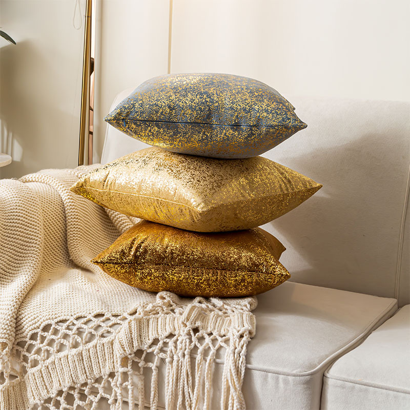 تصميم جديد الذهبي المخملية غطا - مراجعة Velvet Cushion Cover وسعره
